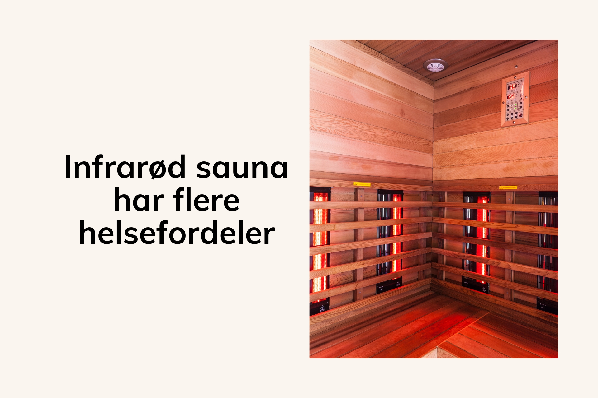 Infrarød sauna gir flere viktige helsefordeler